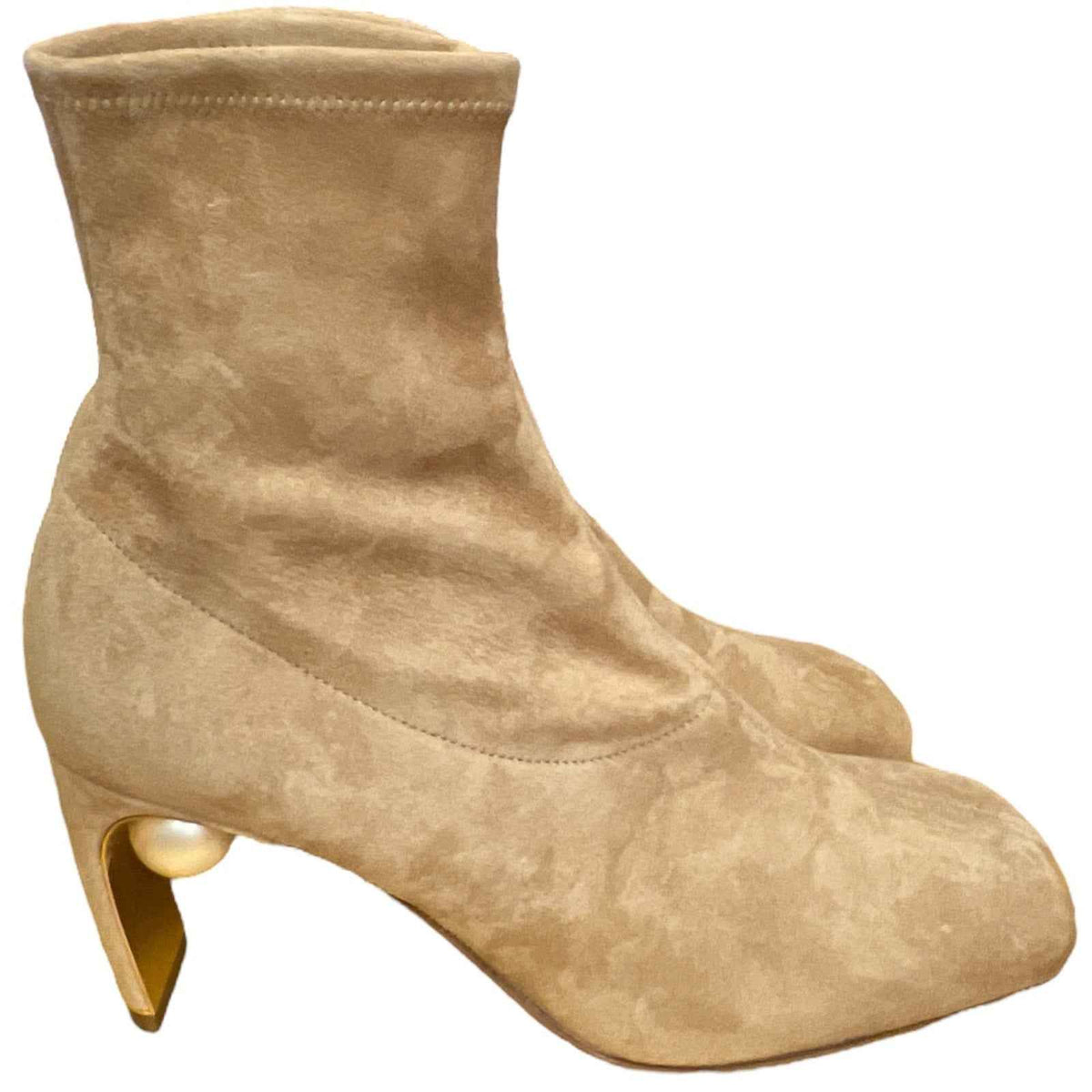 Luxury Ankle Boots for Women - Nicholas Kirkwood's Maeva Brown Stretch Suede