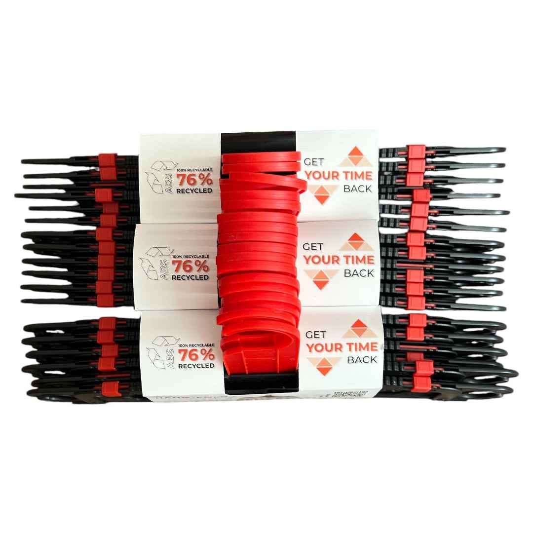 Hangfold Travel Hangers Foldable 18-Pack Red Space Saving