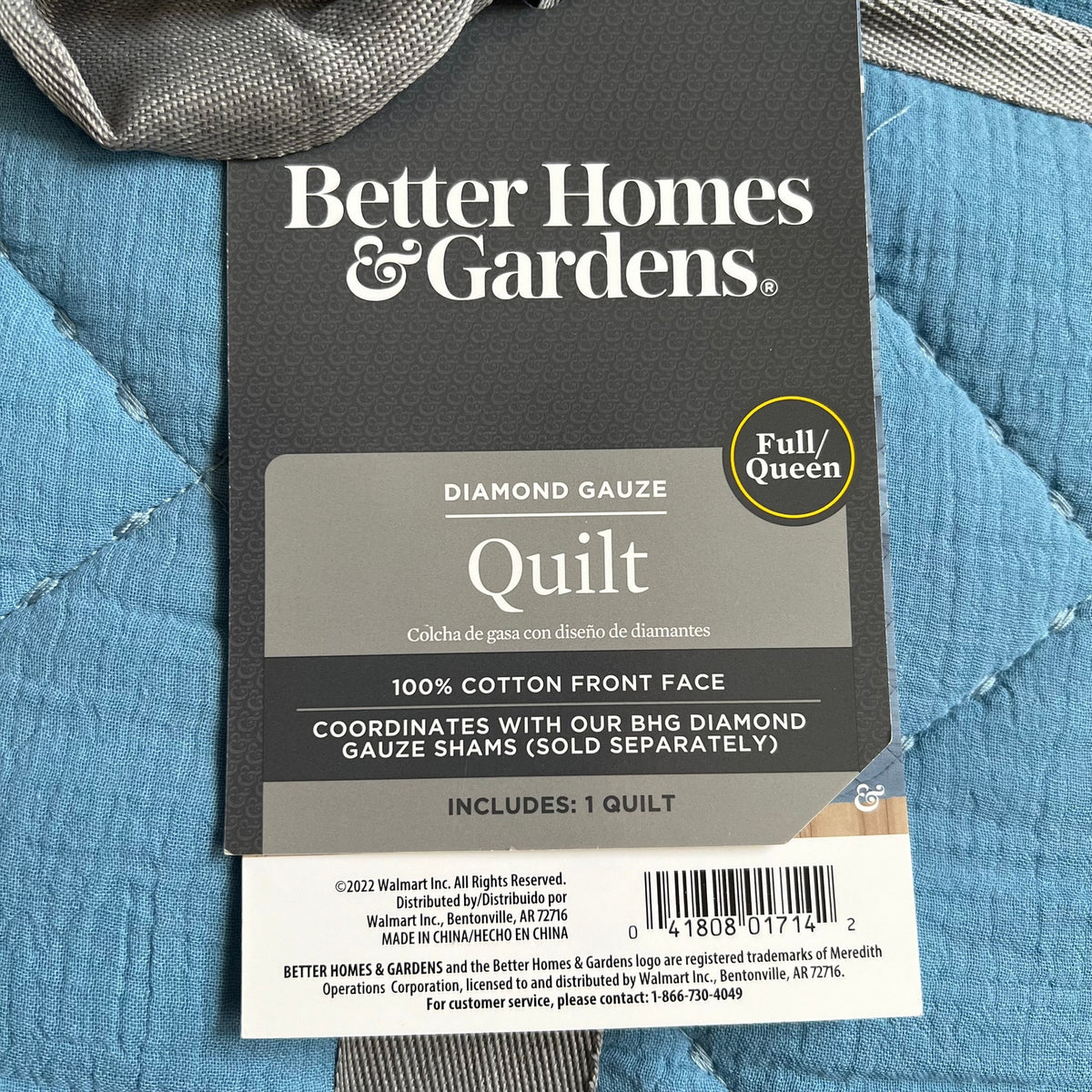 Better Homes Quilt Diamond Gauze Full Queen Soft Comfort - Prime Essentials