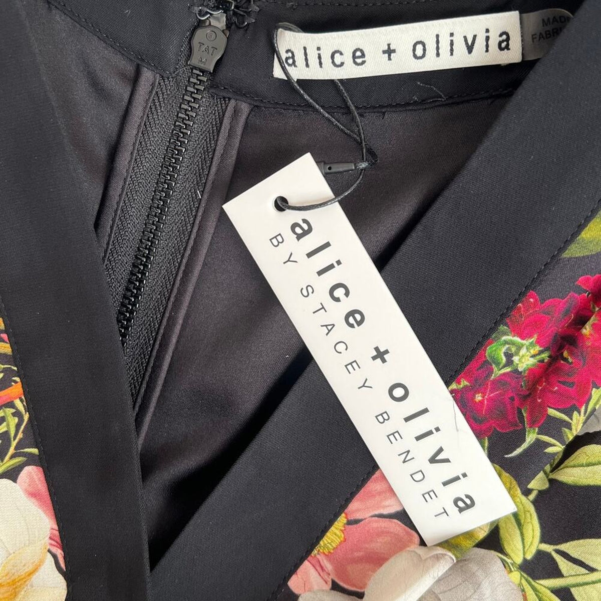 Alice + Olivia Satin Jumpsuit Floral US 0 Elegant Style - Prime Essentials