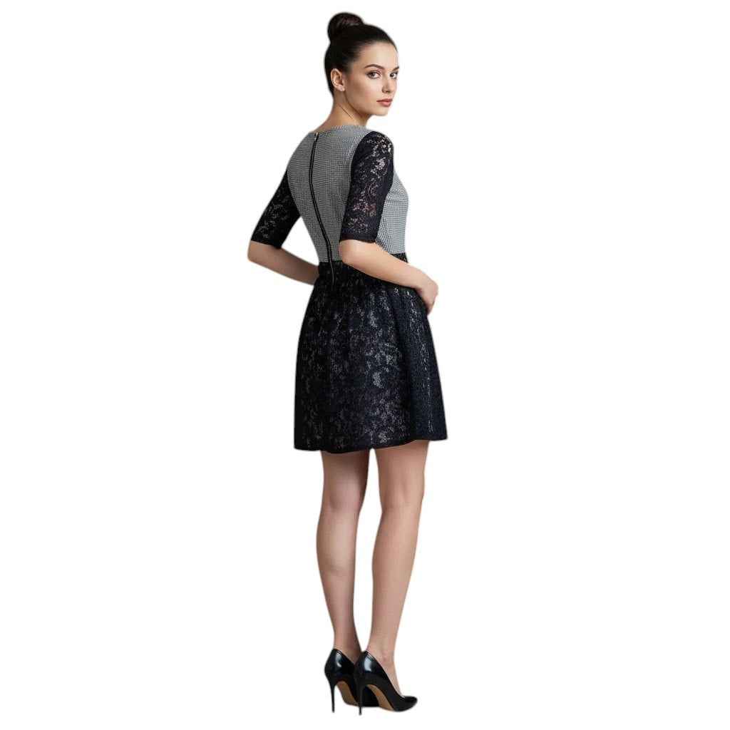 Elevate Your Style with the Carven Blue Lace Mini Dress - Timeless Elegance Redefined