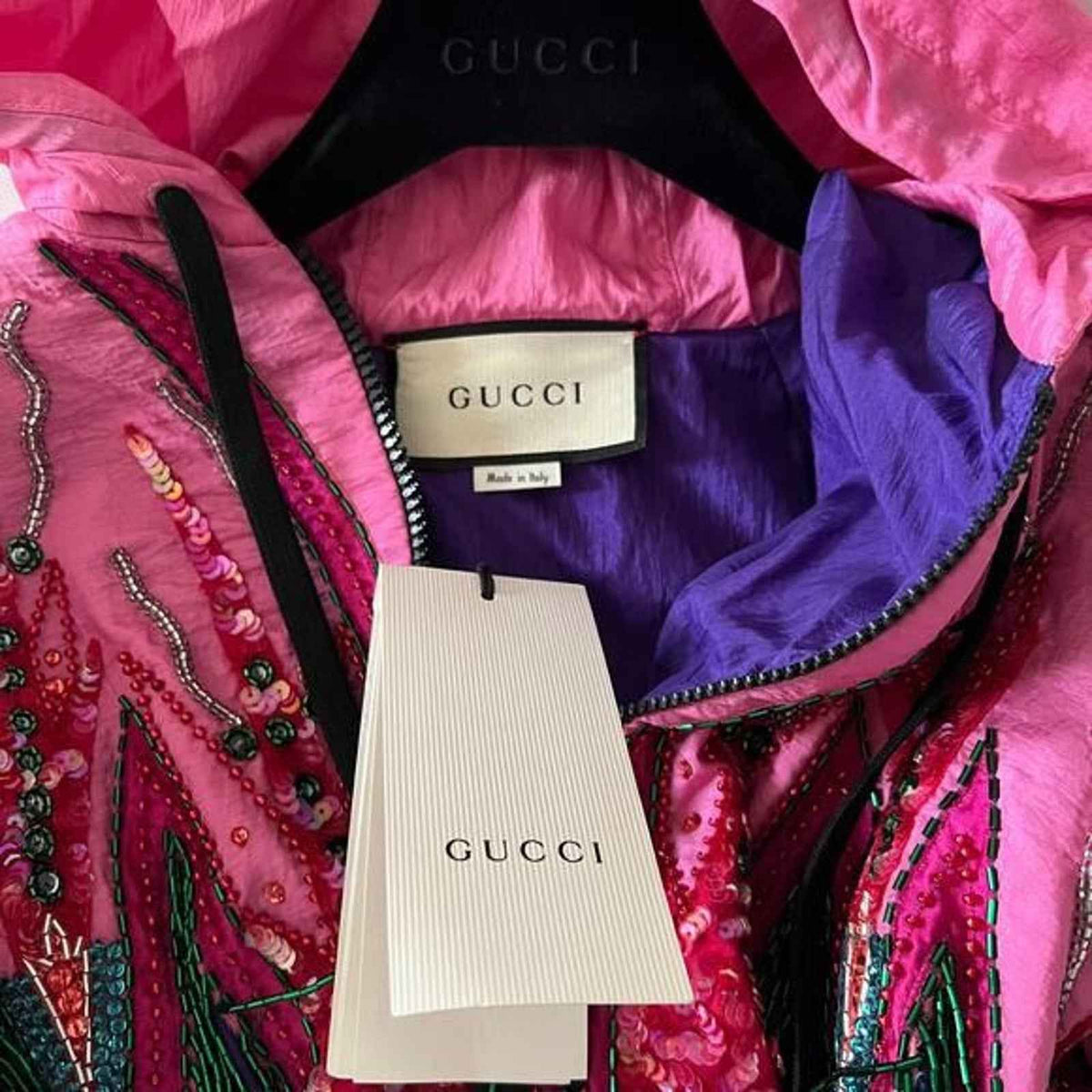 Gucci Fringe Beaded Bomber Jacket - Elevate Your Wardrobe with Luxury Style - Prime Essentials